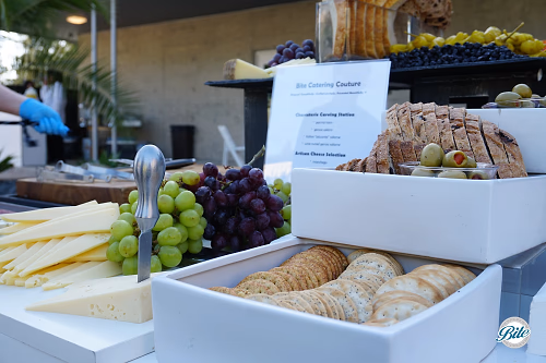Crackers and Cheese on Charcuterie Station
