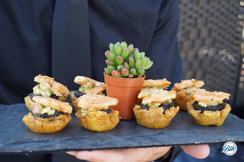 Plantain Cups w/ Tequila Lime Shrimp