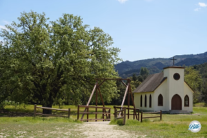 Bridge Leading To Church and Tree @ Paramount Ranch