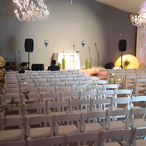 Chairs Set Up For Ceremony in Unici Casa