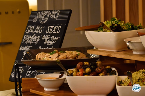 Section of a Seasonal Menu on a Buffet