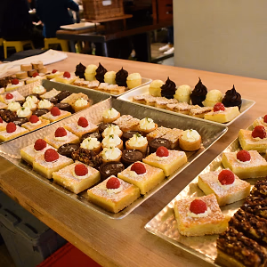 Setting up Dessert Assortment