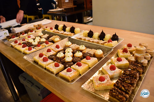 Setting up Dessert Assortment