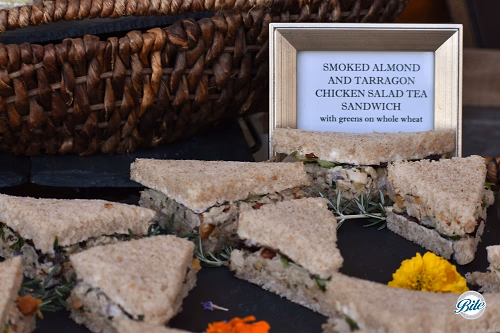Smoked Almond and Tarragon Chicken Salad Tea Sandwich