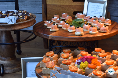 Smoked Salmon Blini and Tomato Herb Tart