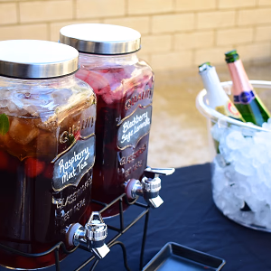 Drink Station with Tea, Lemonade, and bubbly