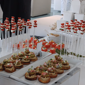 Crostini and Caprese