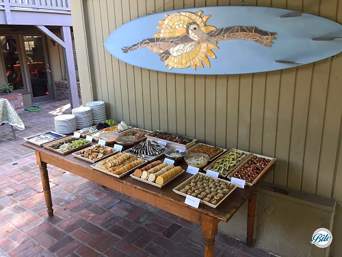 Appetizer Buffet Under Surfboard