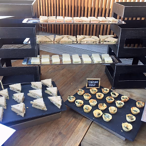 Tea Sandwiches on Multi-Level Display