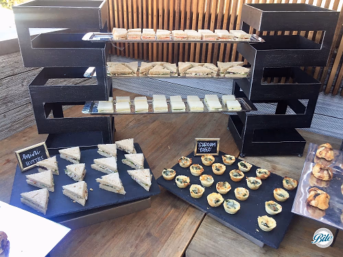 Tea Sandwiches on Multi-Level Display