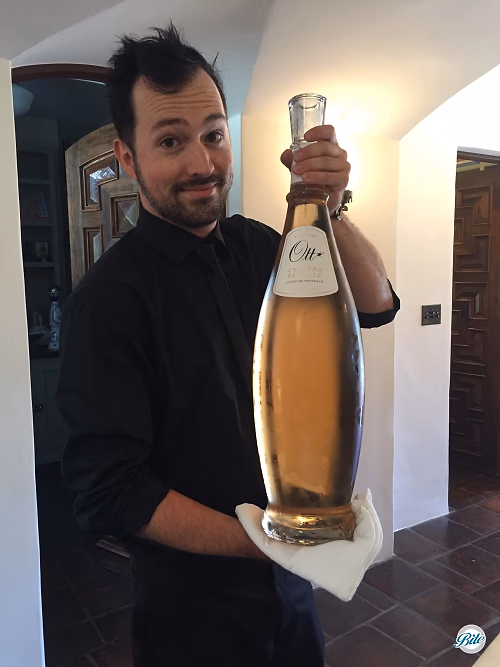 Bartender Preparing Magnum of Wine