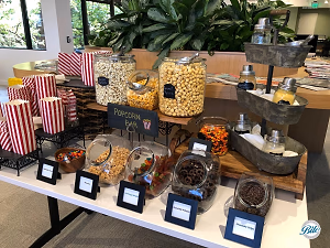 Self-serve Popcorn and Candy Display