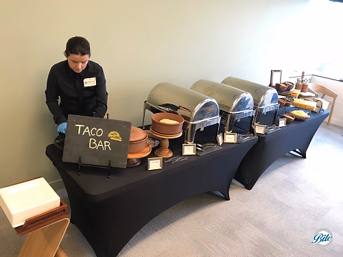 Taco Bar Setup w/ Chafers