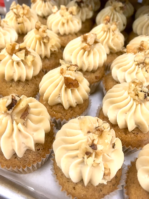 Coffee-cardamom Walnut Cupcake