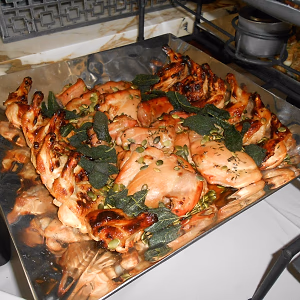 Apple Cider Roasted Chicken on Buffet