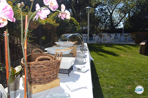 Buffet setup outside