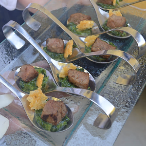 Steak House Bites on Spoons