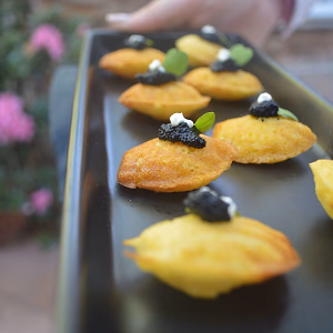 Savory Madeleine with Caviar