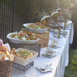 Salads and Bread on the Backyard Buffet