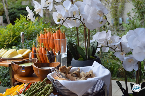 Rainbow Carrots on Market Crudite Displau