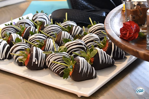 Long stemmed chocolate covered strawberries