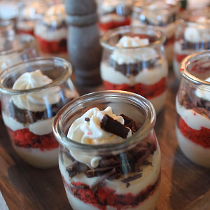 Red Velvet Cake Trifles