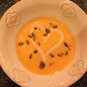 Butternut Squash Soup with Heart