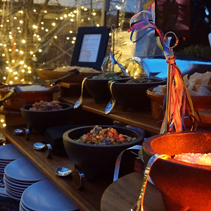 Tiered Display with Background Lights