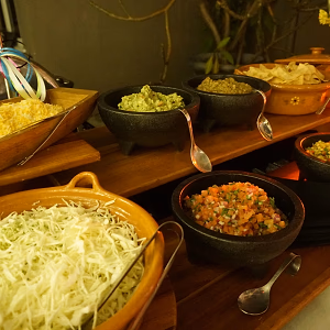 Toppings on the Taco Bar