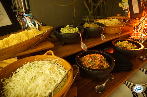 Toppings on the Taco Bar