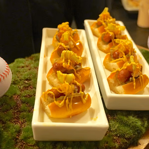 Mini Chicago Dogs on Baseball Field