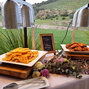 Fried Chicken and Waffles on the Buffet