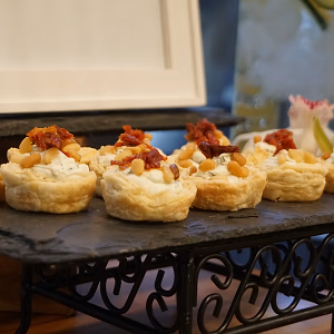 Puff Pastry Cups on Slate Display