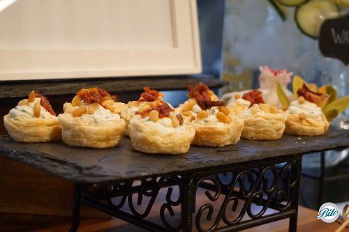 Puff Pastry Cups on Slate Display