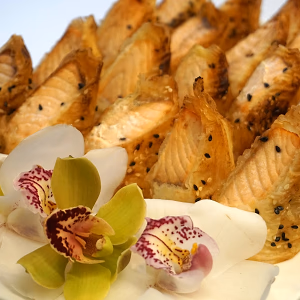 Phyllo Wrapped Salmon on Buffet