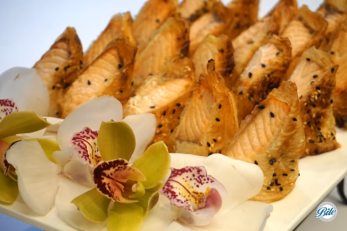 Phyllo Wrapped Salmon on Buffet