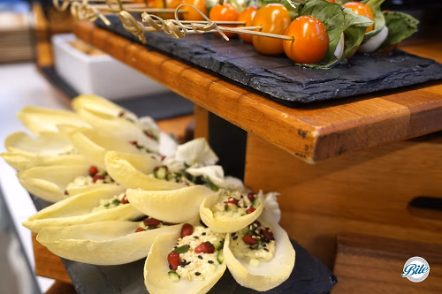 Belgian Endive Canapes on Display