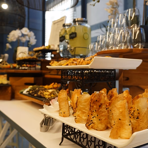 Phyllo Wrapped Salmon on Buffet 