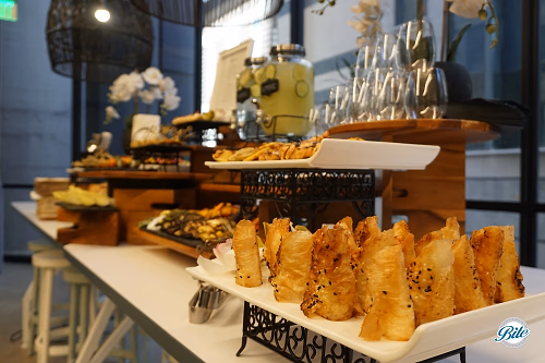 Phyllo Wrapped Salmon on Buffet 