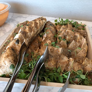 Citrus Roasted Chicken on Wooden Tray