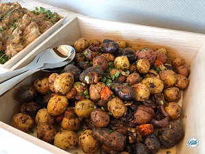 Provencal New Potatoes in Wooden Tray