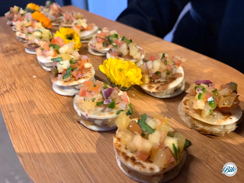 Mini Vegan Quesadillas on Wooden Tray