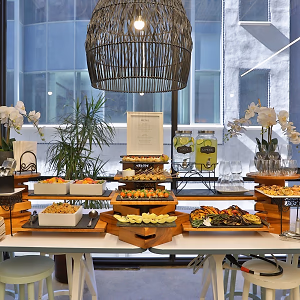 Corporate office lunch buffet