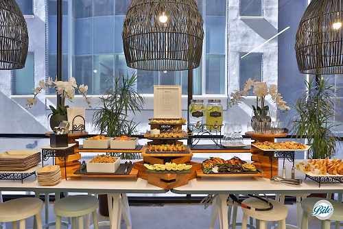 Corporate office lunch buffet