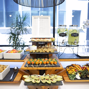 Lunch Buffet in Front of Window