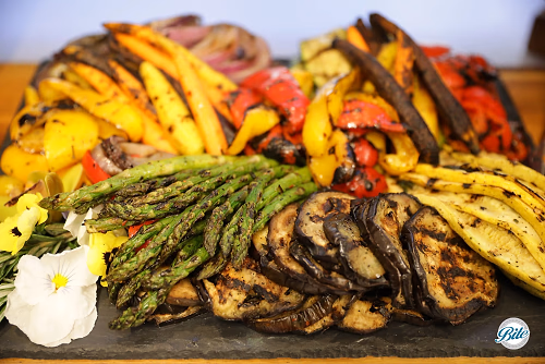 Roasted Vegetables on Slate Tray