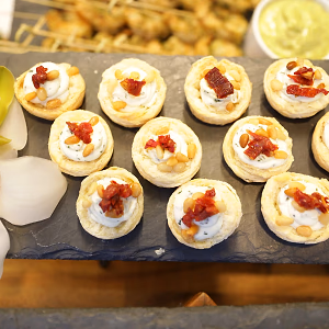 Puff Pastry Cups on Display