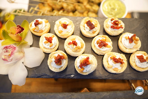 Puff Pastry Cups on Display