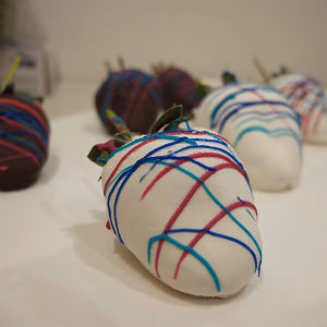 Chocolate Covered Strawberries Drizzled w/ Vivid Colors