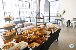 Sliders and Dip Setup in the Lounge